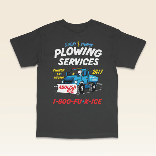 Plowing Services Tee - Graphite Black